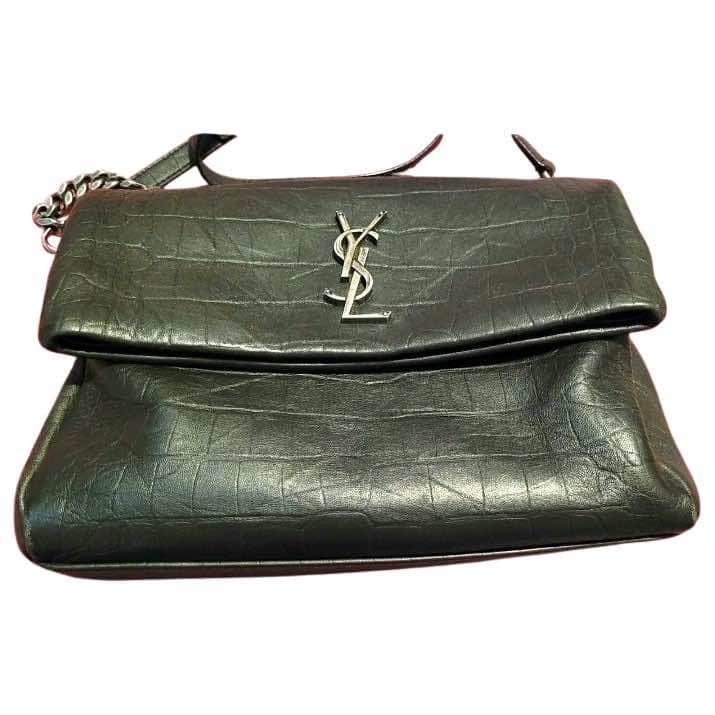 Saint Laurent West Hollywood Bag Black Leather Silver Very good condition - Front View