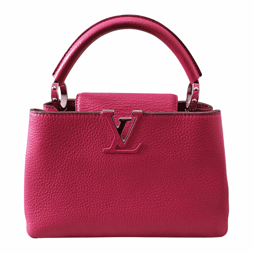 Louis Vuitton Capucines BB Pink Leather Silver Good condition - Front View