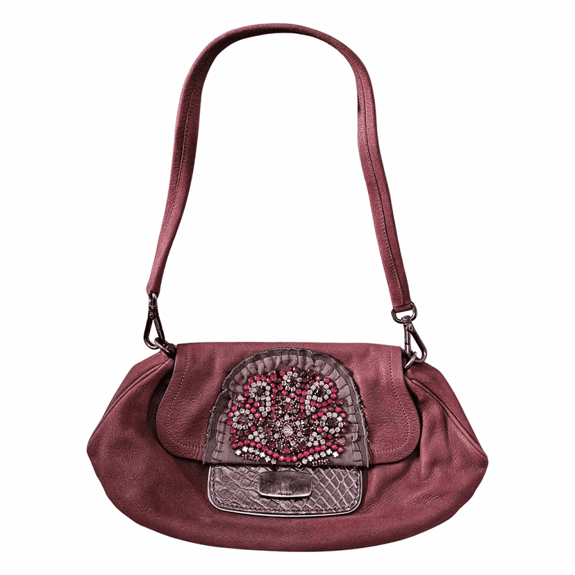 Prada Rhinestones Bag Brown Good condition - Front View