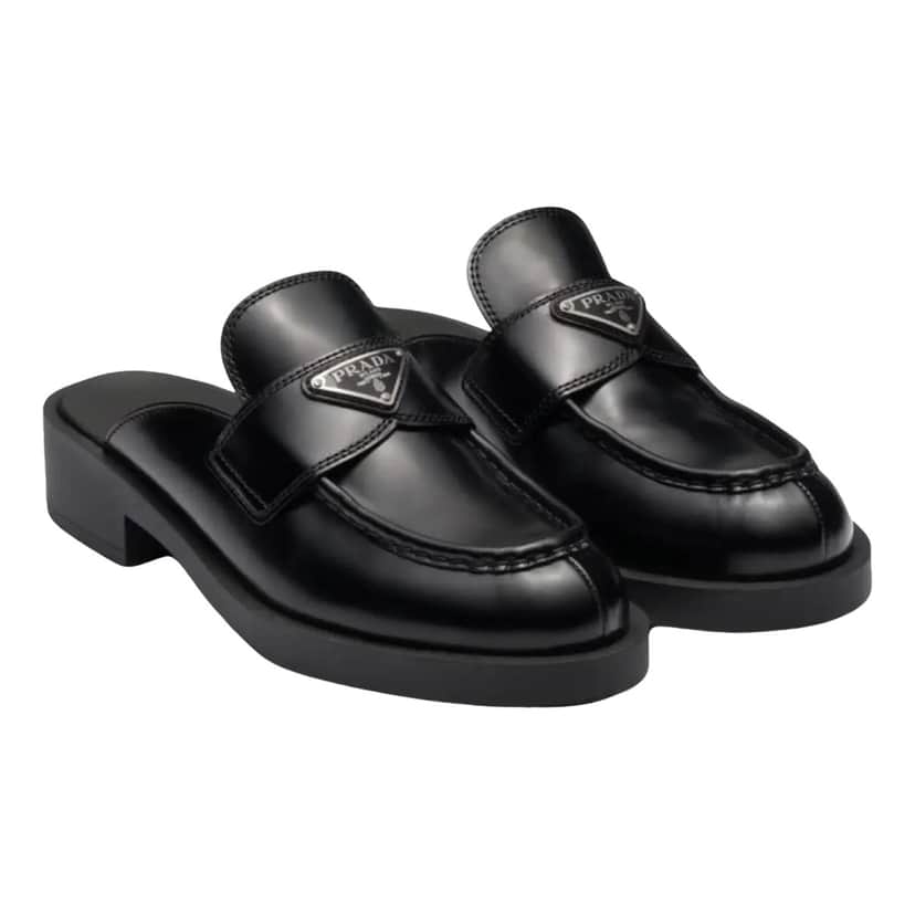 Prada Chocolate Black Leather Very good condition - Front View