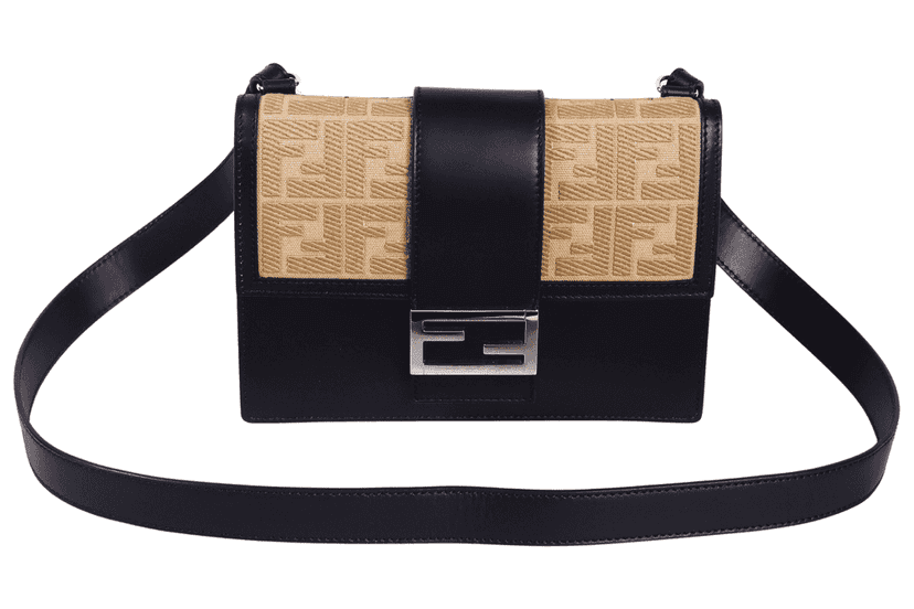 Fendi Flat Baguette Beige Leather Very good condition - Front View