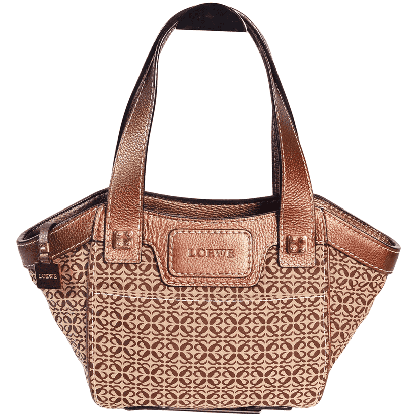 Loewe Anagram Tote Brown Canvas Leather Very good condition - Front View