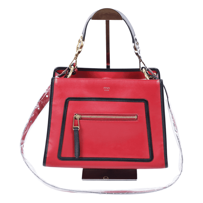 Fendi Runaway Bag Red Leather Metal Never worn - Front View