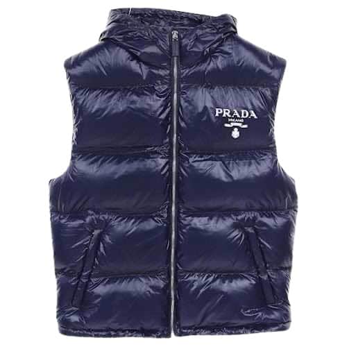 Prada Down vest jacket Navy Never worn, with tag - Front View