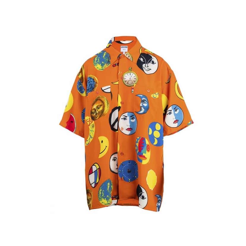 Moschino Printed Shirt Orange Very good condition - Front View
