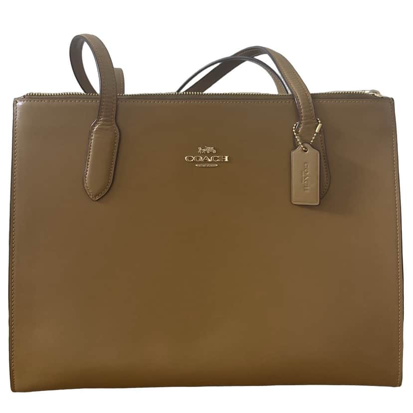 Coach NINA CARRYALL LIGHT SADDLE Brown Leather Very good condition - Front View