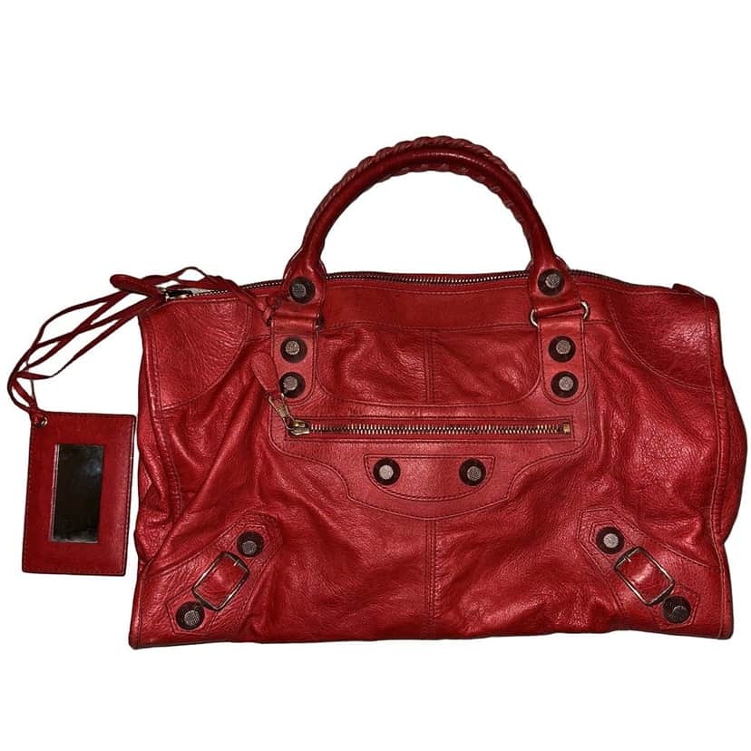 Balenciaga City Red Leather Very good condition - Front View