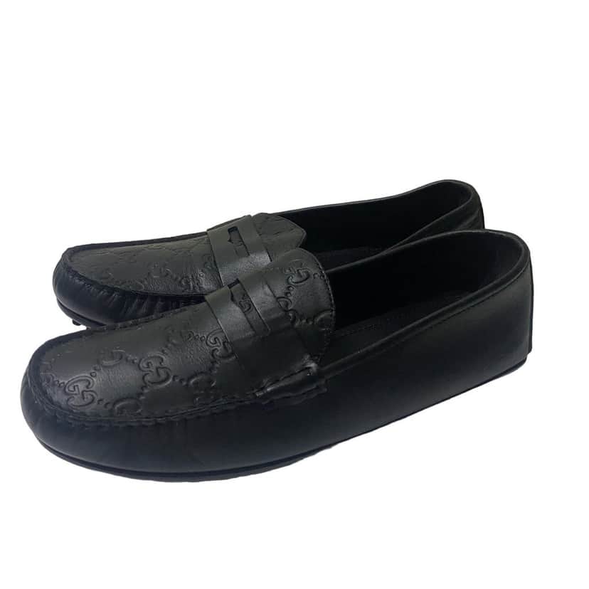 Gucci Driver Loafers GG 7.5 Black Never worn - Front View