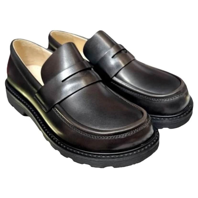 Loewe Loewe Loafers Black Leather Never worn, with tag - Front View