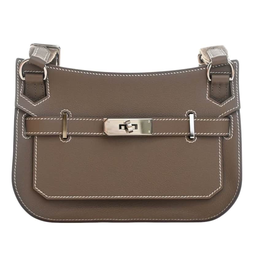 Hermès Mini Evercolor Jypsiere Brown Leather Very good condition - Front View