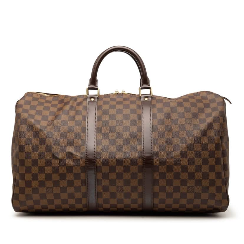 Louis Vuitton Damier Ebene Keepall 50 Brown Very good condition - Front View