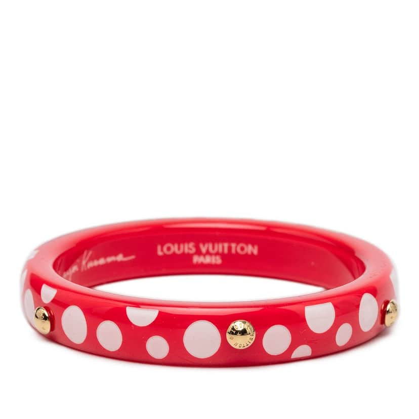 Louis Vuitton Yayoi Kusama Dot Infinity Bangle PM Red Plastic Very good condition - Front View