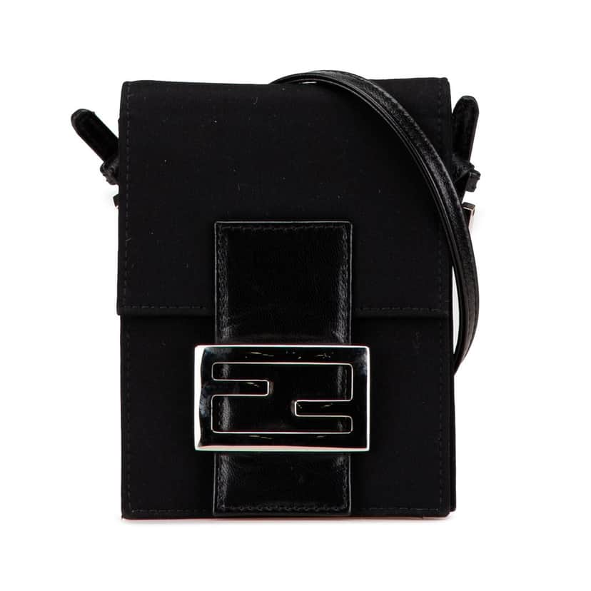Fendi Mini Nylon FF Lock Crossbody Black Good condition - Front View
