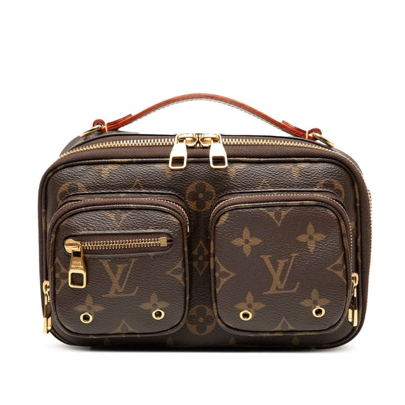 Louis Vuitton Monogram Utility Satchel Brown Very good condition - Front View