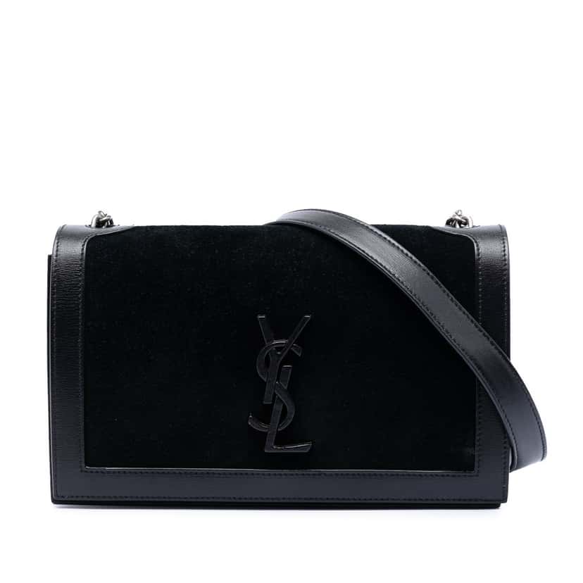 Saint Laurent Suede Monogram Book Bag