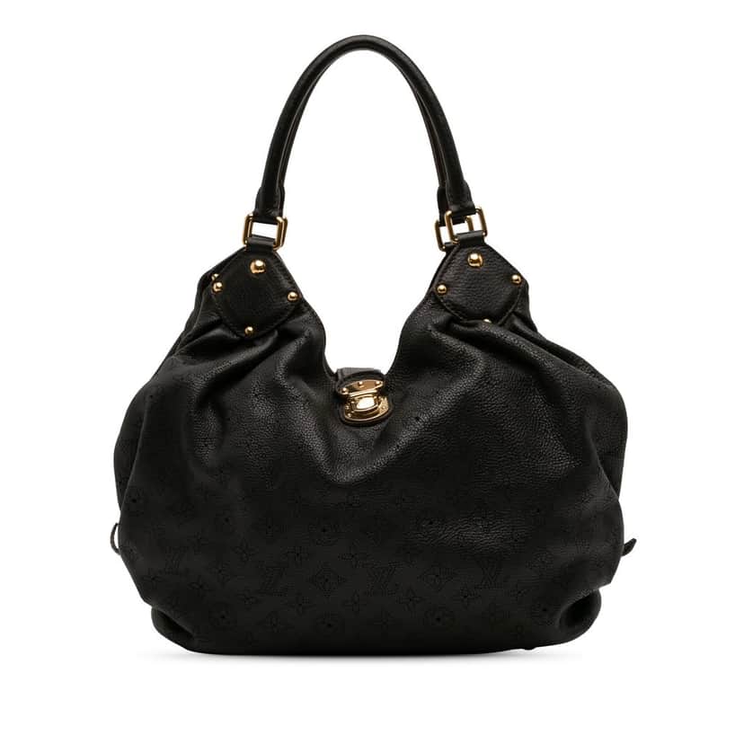 Louis Vuitton Monogram Mahina L Black Leather Very good condition - Front View