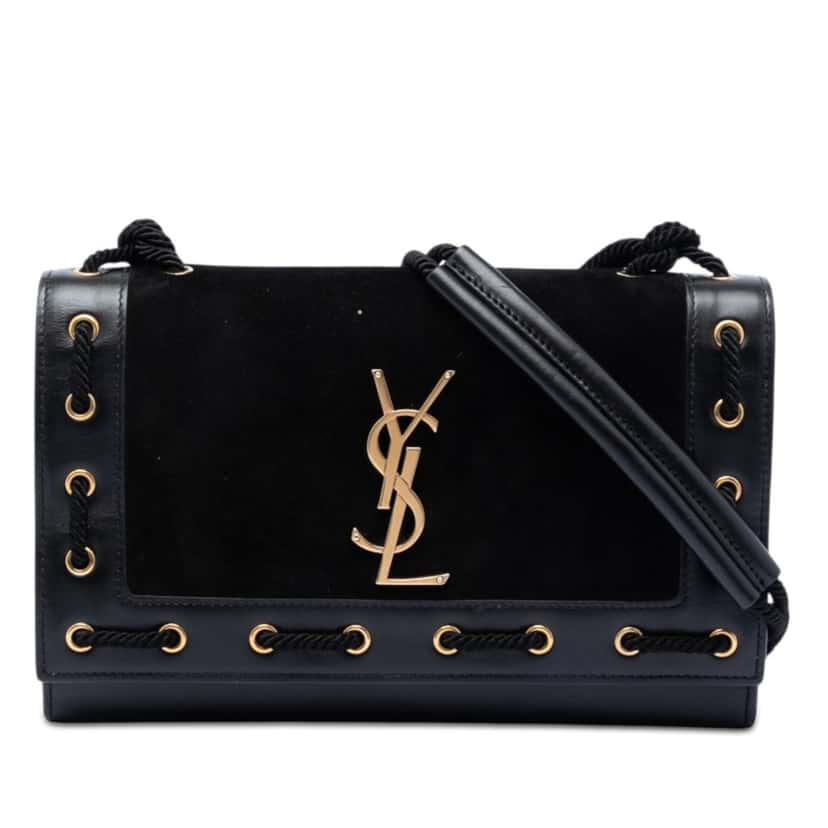 Saint Laurent Medium Suede Rope Stitch Kate Crossbody