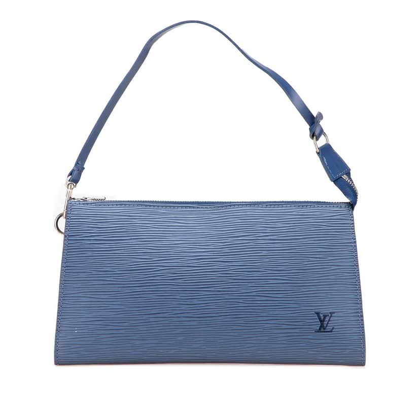 Louis Vuitton Epi Pochette Accessoires Blue Leather Very good condition - Front View