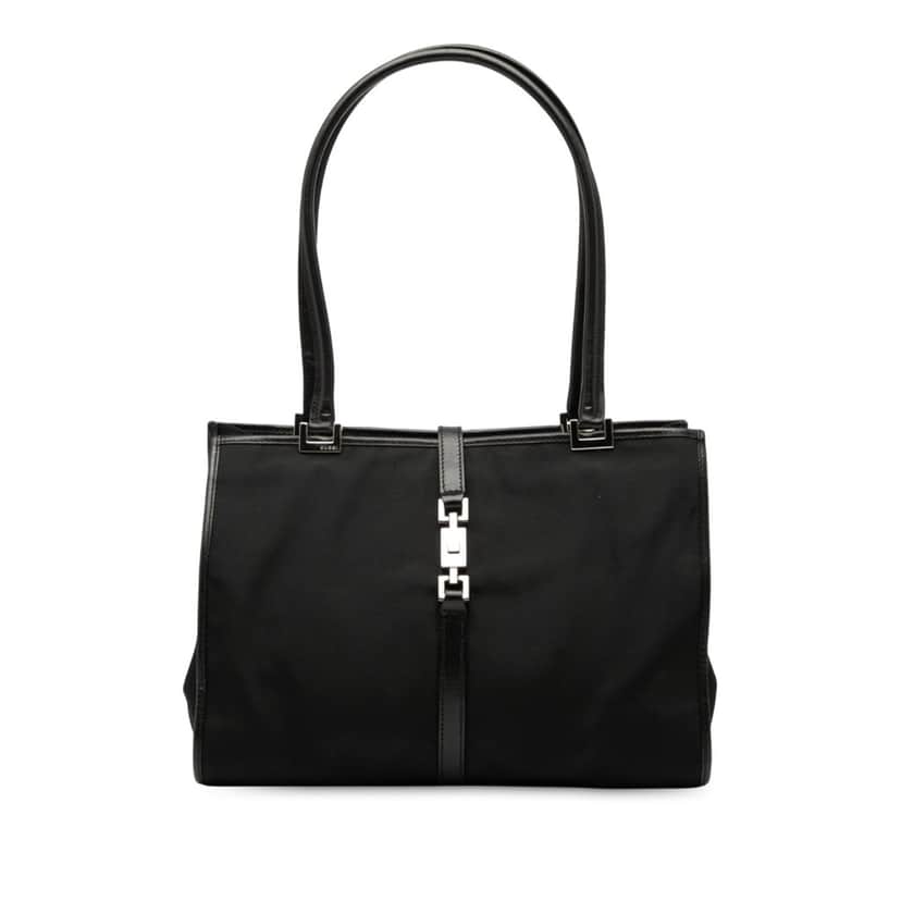 Gucci Nylon Jackie Tote Black Very good condition - Front View