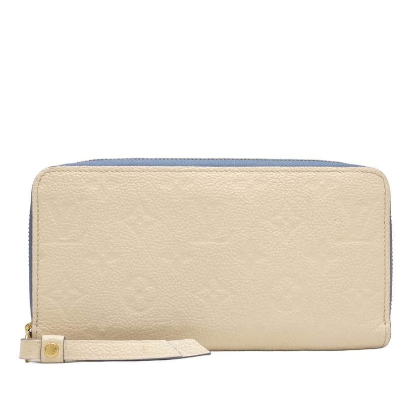 Louis Vuitton Monogram Empreinte Zippy Long Wallet Beige Leather Very good condition - Front View