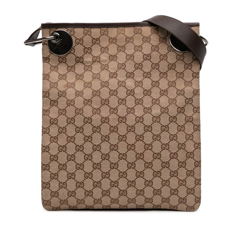 Gucci GG Canvas Eclipse Crossbody Beige Very good condition - Front View