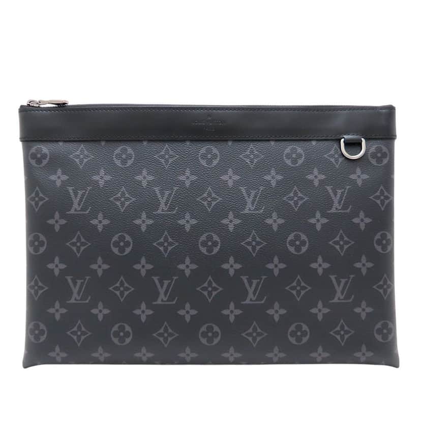 Louis Vuitton Monogram Eclipse Discovery Pochette GM Black Very good condition - Front View