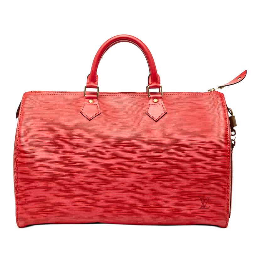 Louis Vuitton Epi Speedy 35 Red Leather Very good condition - Front View