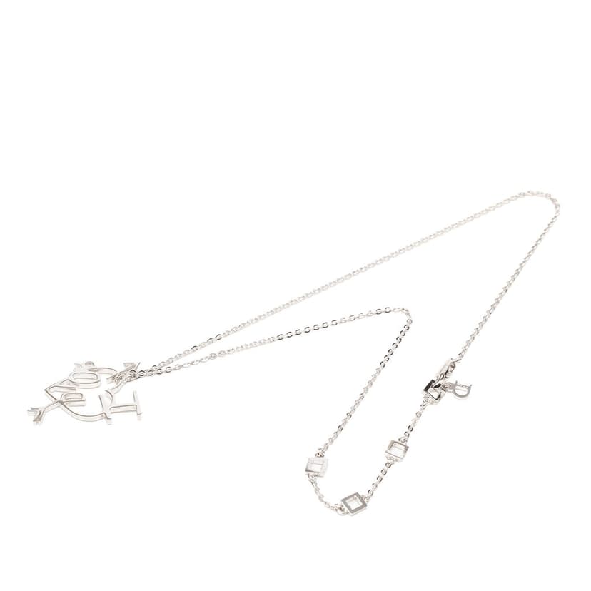 Dior Brass I Love Dior Heart and Arrow Pendant Necklace