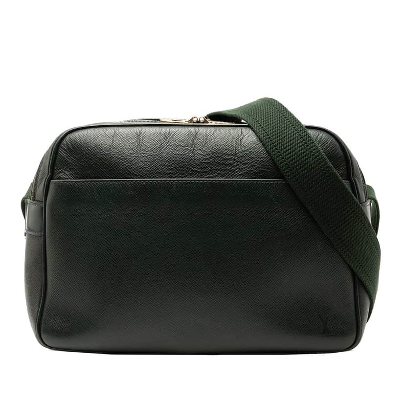 Louis Vuitton Taiga Reporter PM Green Leather Very good condition - Front View