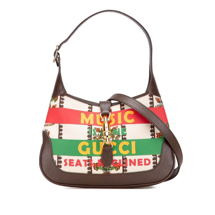 Gucci Small Canvas 100 Centennial Music Jackie 1961 Crossbody Brown Very good condition - Front View