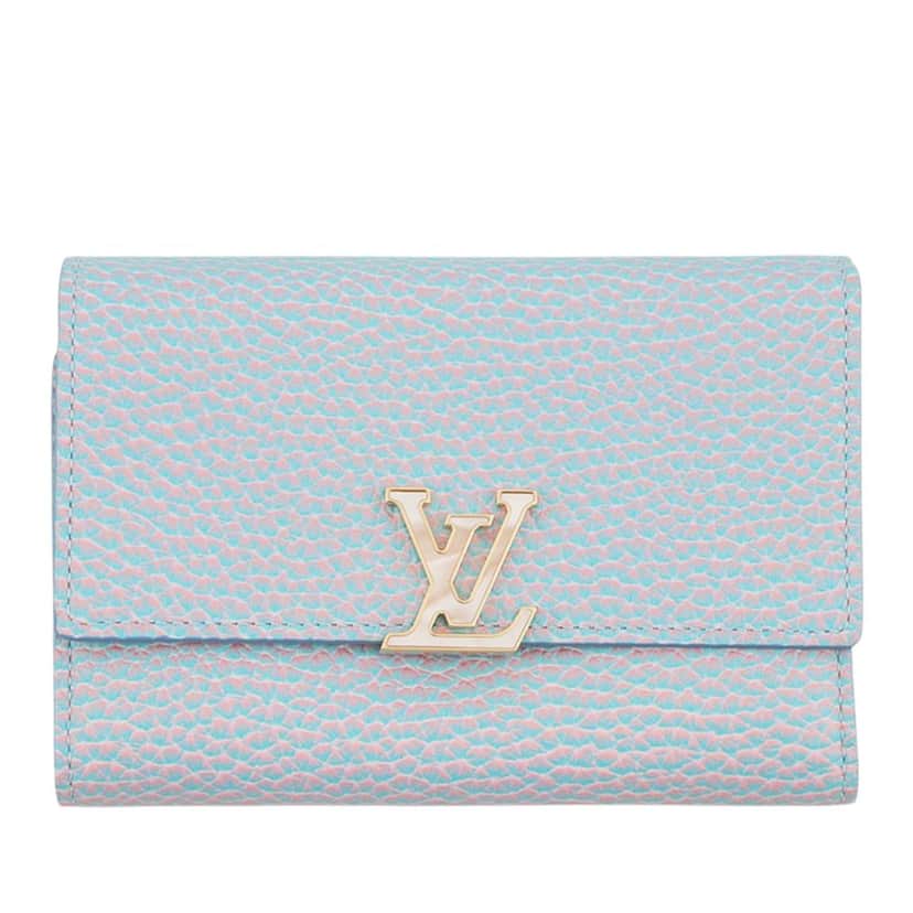 Louis Vuitton Taurillon Capucines Compact Wallet Purple Leather Very good condition - Front View