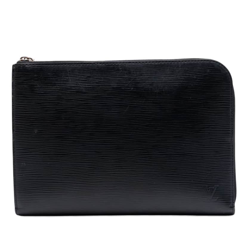 Louis Vuitton Epi Pochette Jour PM Black Leather Very good condition - Front View