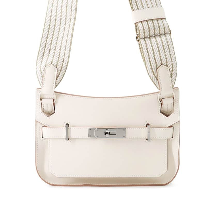 Hermès Mini Swift Jypsiere White Leather Very good condition - Front View
