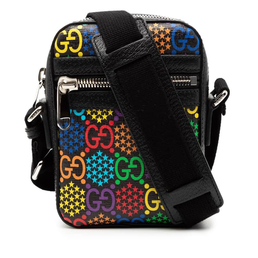 Gucci GG Supreme Psychedelic Crossbody Black Very good condition - Front View