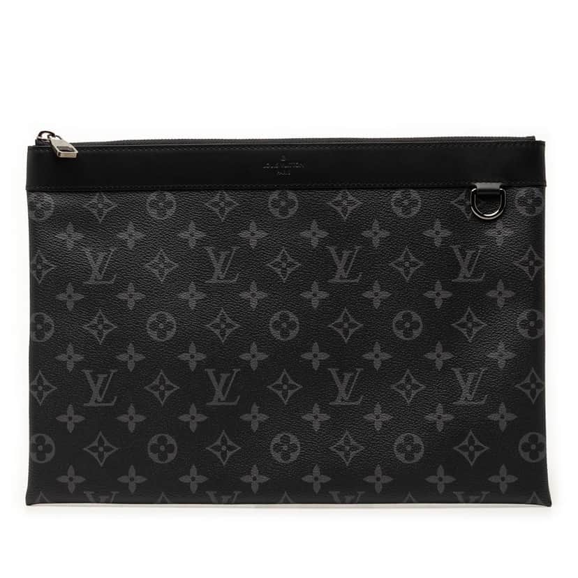 Louis Vuitton Monogram Eclipse Discovery Pochette GM Black Very good condition - Front View