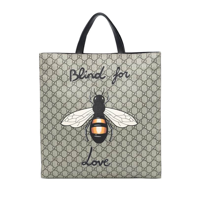 Gucci GG Supreme Blind For Love Satchel Beige Very good condition - Front View