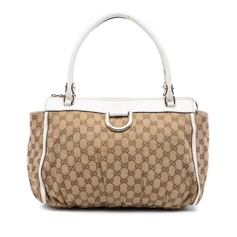 Gucci GG Canvas Abbey D Ring Tote Beige Very good condition - Front View