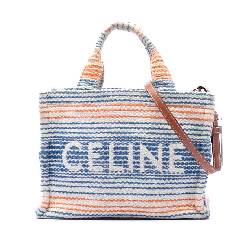 Celine Small Canvas Cabas Thais Satchel Beige Very good condition - Front View