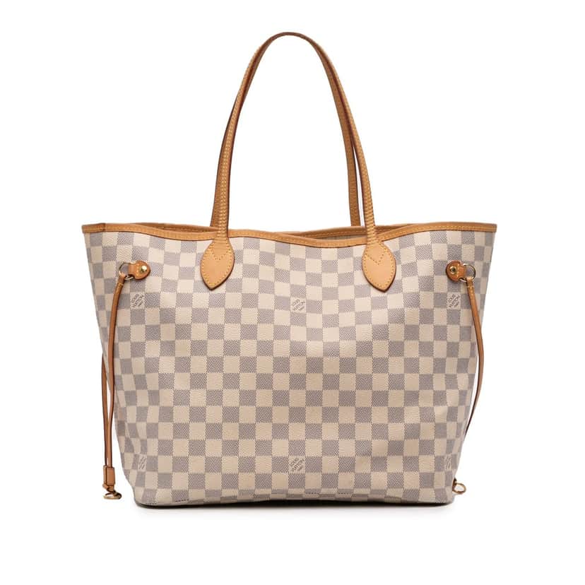 Louis Vuitton Damier Azur Neverfull MM White Very good condition - Front View