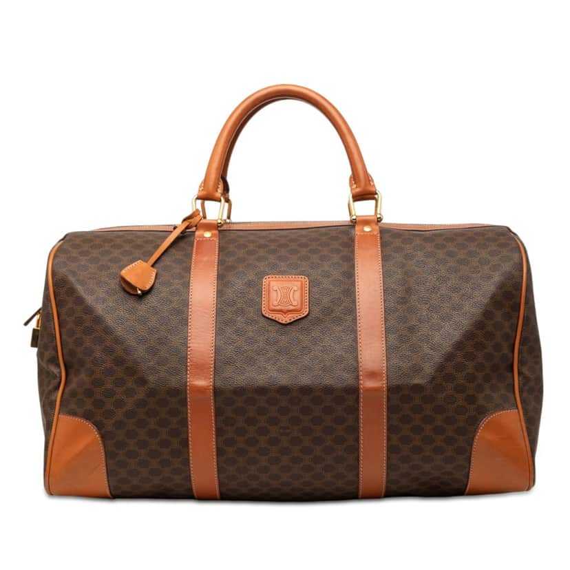 Celine Macadam Coated Canvas Travel Bag Brown Good condition - Front View