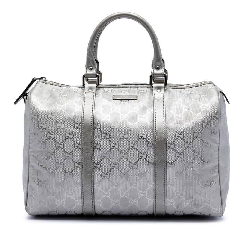 Gucci Medium GG Imprime Joy Boston Bag Silver Very good condition - Front View