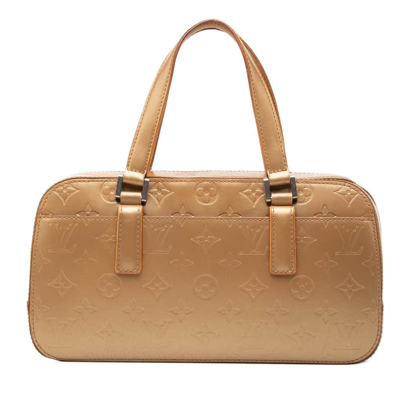 Louis Vuitton Monogram Mat Shelton Gold Leather Very good condition - Front View