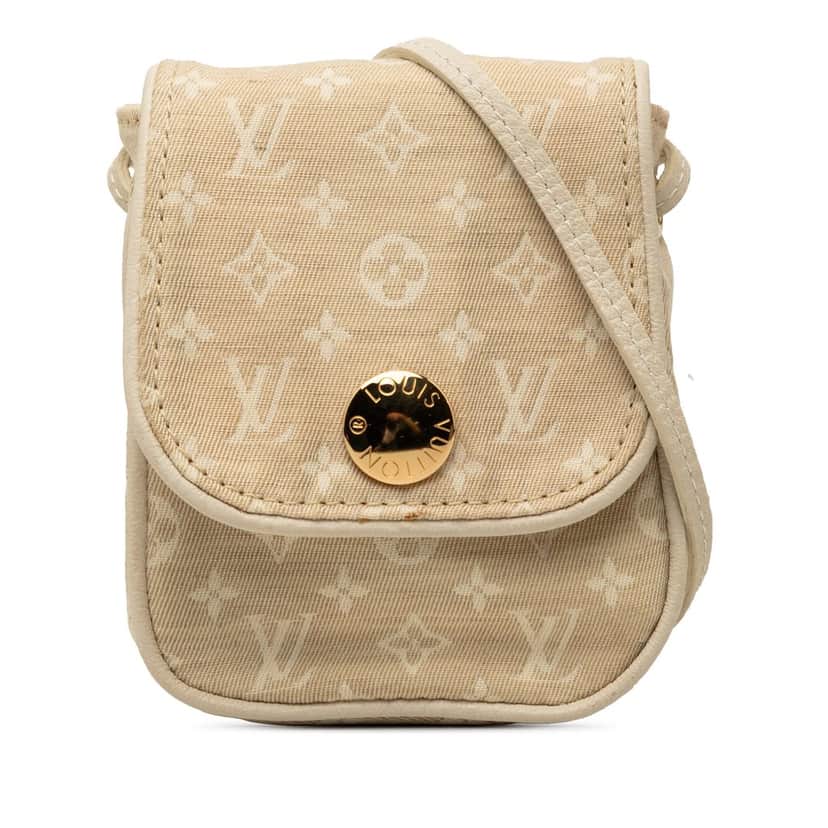 Louis Vuitton Monogram Mini Lin Pochette Cancun Beige Very good condition - Front View