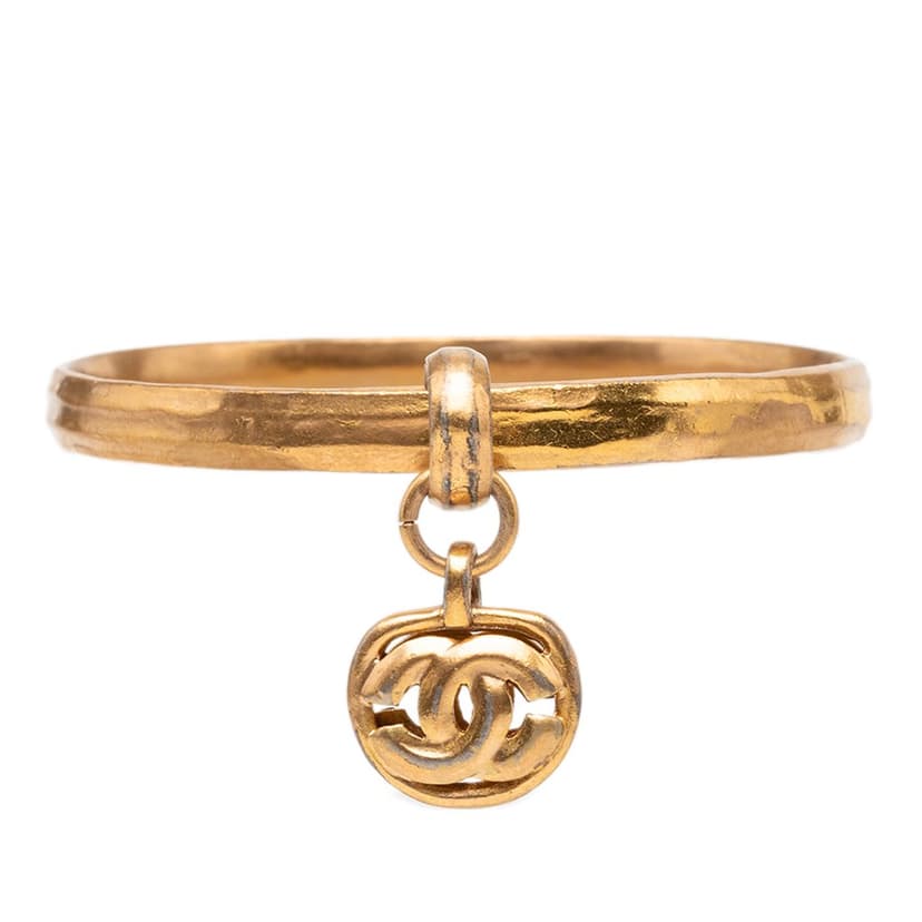 Chanel Gold Plated CC Charm Bangle