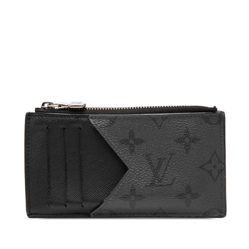 Louis Vuitton Monogram Eclipse Reverse Taigarama Coin Card Holder