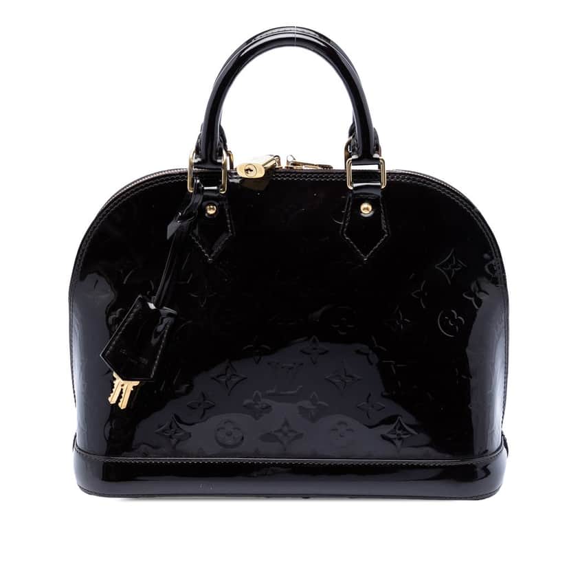 Louis Vuitton Monogram Vernis Alma PM Black Leather Very good condition - Front View