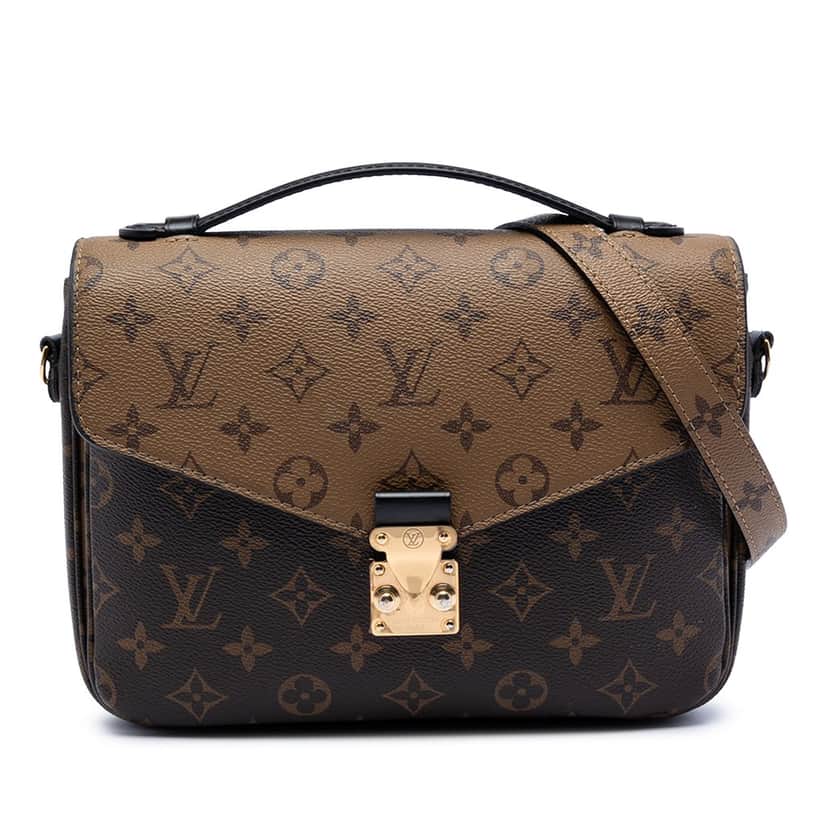 Louis Vuitton Monogram Reverse Pochette Metis Brown Very good condition - Front View