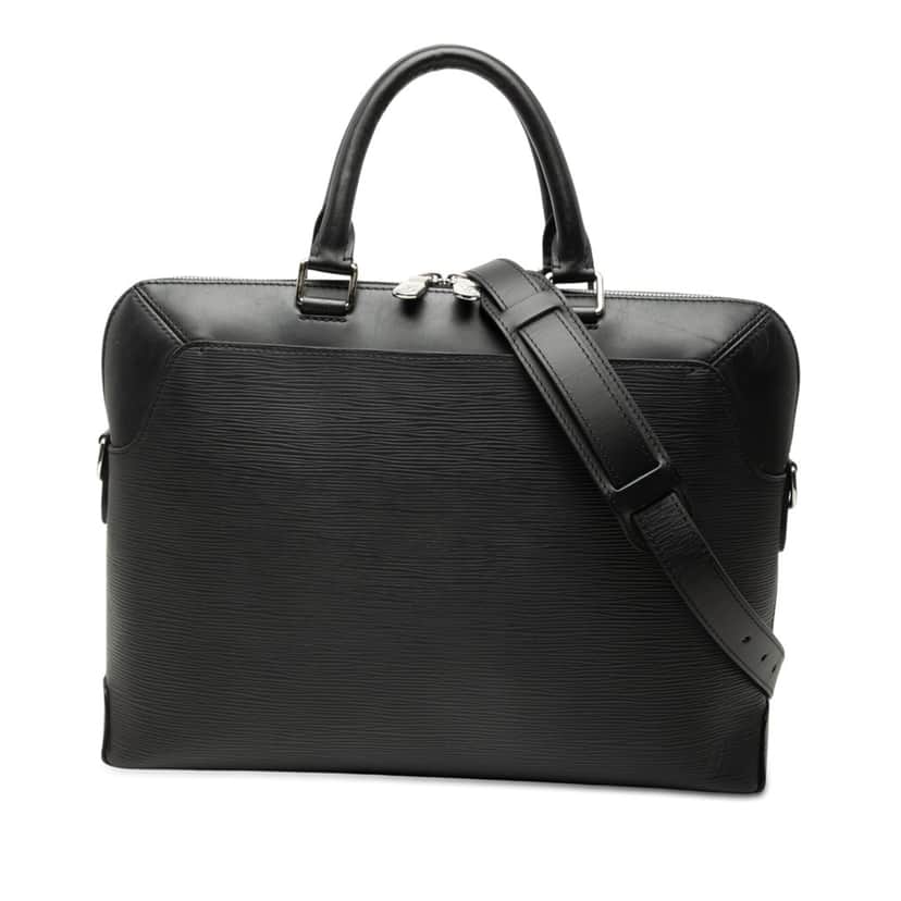 Louis Vuitton Epi Oliver Briefcase Black Leather Very good condition - Front View