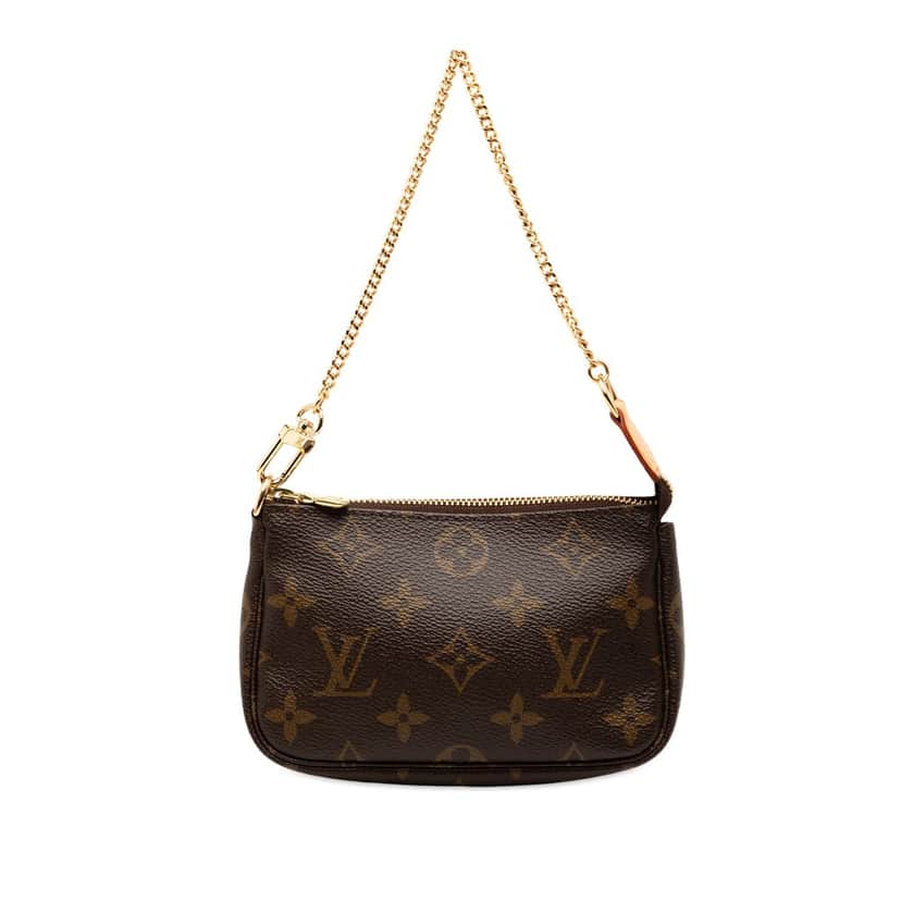 Louis Vuitton Monogram Mini Pochette Accessoires Brown Very good condition - Front View