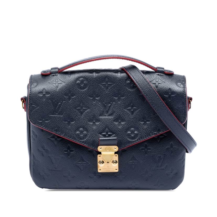 Louis Vuitton Monogram Empreinte Pochette Metis Blue Leather Very good condition - Front View